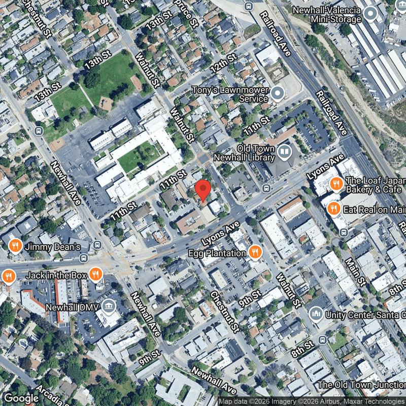 Old Town Newhall context aerial